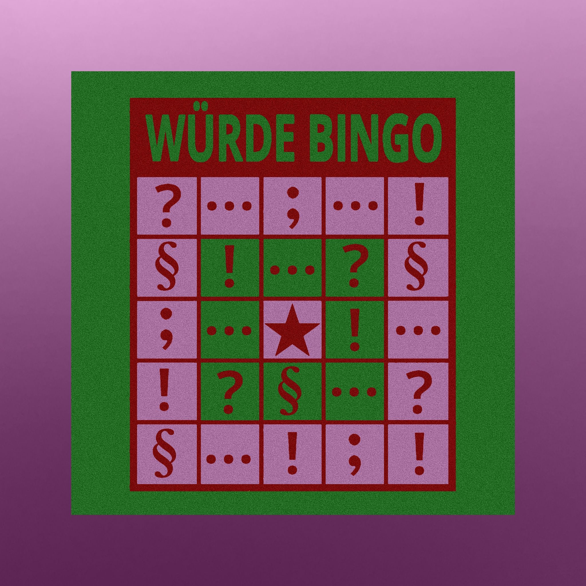 Würde-Bingo